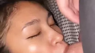 Delia Sugar enjoys her first interracial threesome