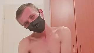 Blondy slut boy with dildo