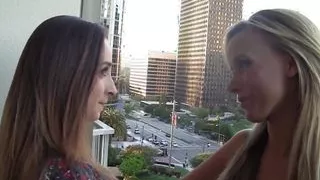Lesbians ashley adams and pristine edge eat and scissor to orgasm
