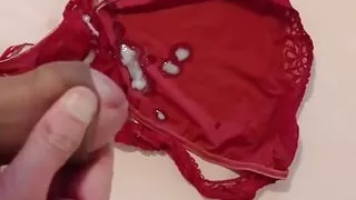 Creampie panty from my hot wife
