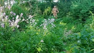 Running naked outdoors
