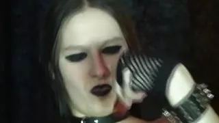 Round titted German brunette showing off her outstanding masturbation skills