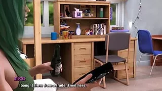 Myth academia: Interrupted blowjob in a dormitory room-Ep12