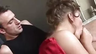 Nicole gets to fuck two cocks and wear some cum on her face in the end