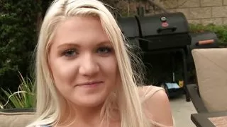 Ashlee Mae bends over so her stepdaddy can spank her ass as he fucks her