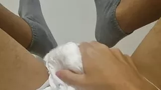 ABDL Diaper Boy Cumming In HIs Diaper POV