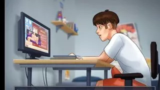 Summertime Saga - Playing with Her Wet Pussy and Ass With a Huge Dildo - Gameplay Part 39