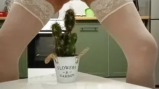 Slut milf fucks by cactus