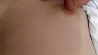 Stepmom nipple massage playing night at home