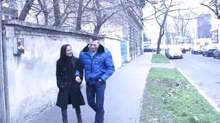 Sexy A group of guys meeting decides to call their girlfriend.  Babe Takes on Two Cocks