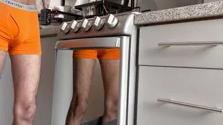 Dropping my boxers in the kitchen