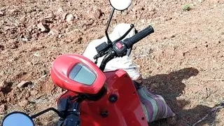 Indian Gay In the forest, we took a scooter to the mountain and saw pit, what happened next...