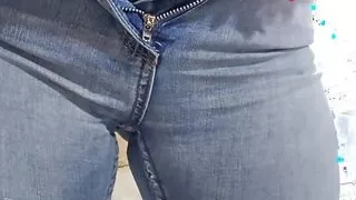 Anal - Fingering My Ass and Pussy Through Ripped Jeans - Jasmine Sweet Arabic