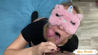 Step Sister Swallows Deep. Cum In Her Mouth. Deep Blowjob From Rina. Asshole And Pussy View