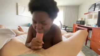 Petite W/ Giant Natural Tits Gives Hotel Head