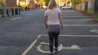 Alice - Very Public Wetting Outside Closed Public Toilets! Pee Accident!