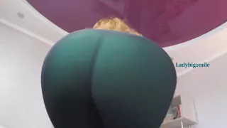 Fantastic Redhead Tease In Leggins With Big Ass And Sexy Bra