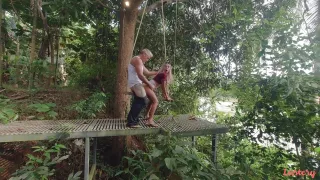 Cinnamon And Spice Outdoor Anal On A Swing By The River