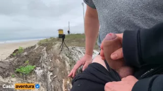 Hidden Handjob On The Beach People Near! Real Amateur