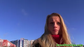 Busty Pulled Euro Babe Banged In Shaved Pussy