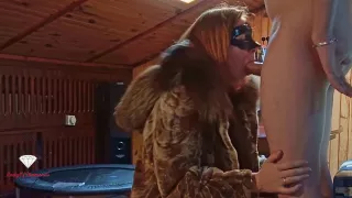 Milf In Fur Gets Anal Creampie On A Living Room Table After Pussy Licking