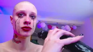 Whore Bulges Her Throat With Huge Dildo