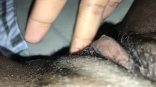 Black Chick Makes Herself Cream In The Motel Bed!!!