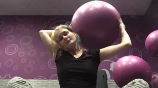 Playing With Big Balls At The Gym
