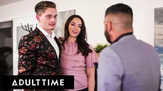 ADULT TIME - Bisexual Boss Gives Naughty Assistant A Facial With Her BF's Help! MMF THREESOME!