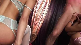 Angelika Black And Britney And Chloe Conrad Get Down For Group Anal Sex