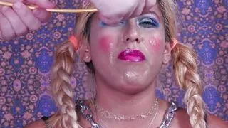 Curvy sub getting face fucked