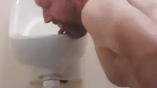 Urinal licking