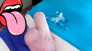 The guy jerks off long and hard and finally spews a fountain of sperm. Part 2