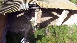 Blond tattoo bitch hard squirting in rough fuck outdoor