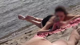 Dick Flash On Beach