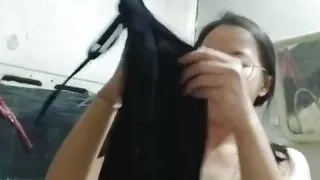 Super asian girl shower in bathroom