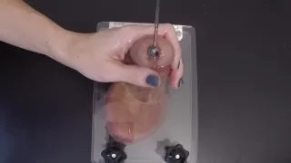 Close Up Urethral Sounding With Blocked Cumshot Trying To Fit That Pinky In