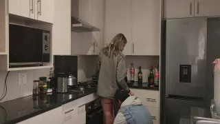 Fucking My Slutty Stepsister In The Kitchen And Giving Her The Creampie She Deserves