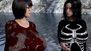 In for a penny #5 - Johannes and the girls went to the casino. Nun Anne went to the gym.