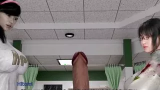 In for a penny #6 - Johannes made coffee and cum in one of the...s in the Hospital... Hitomi took a lick on Johannes's penis.