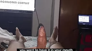 Talking dirty in Spanish while touching my big dick (SUB ENG)