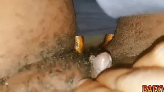 Black girl Secretly Fingering herself to cum under her pant in her friend's next room,will she cum masturbating clito baexvideo