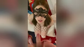 Cute Asian Girl Giving Blowjob