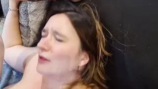 Big ass Clara hard fucked on the sofa