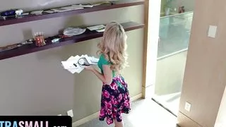 Horny Petite Housekeeper Climbs On Top For Quick Fuck & Orgasm!