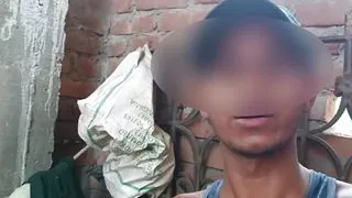 Indian boy outdoor fun