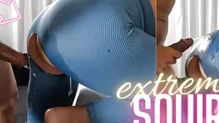 She squirted all over when I peed on her ass!