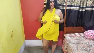 Indian gorgeous young mom sex with Vegetable