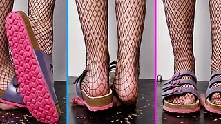 Cock Crush I Slipper I Fishnet Stockings I Feet I