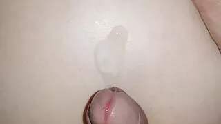 Jerking my cock in her asshole